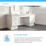 MR Direct Undermount Porcelain Bathroom Sink in White