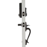 Camelot Aged Bronze Sense Smart Deadbolt and Camelot Handleset with Accent Lever with Camelot Trim