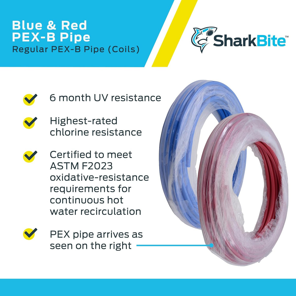 SharkBite 1/2 in. x 100 ft. Blue and Red PEX-B Pipe Coil Combo