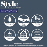 Style Selections Penny Oak 6-mil x 6-in W x 48-in L Water Resistant Interlocking Luxury Vinyl Plank Flooring
