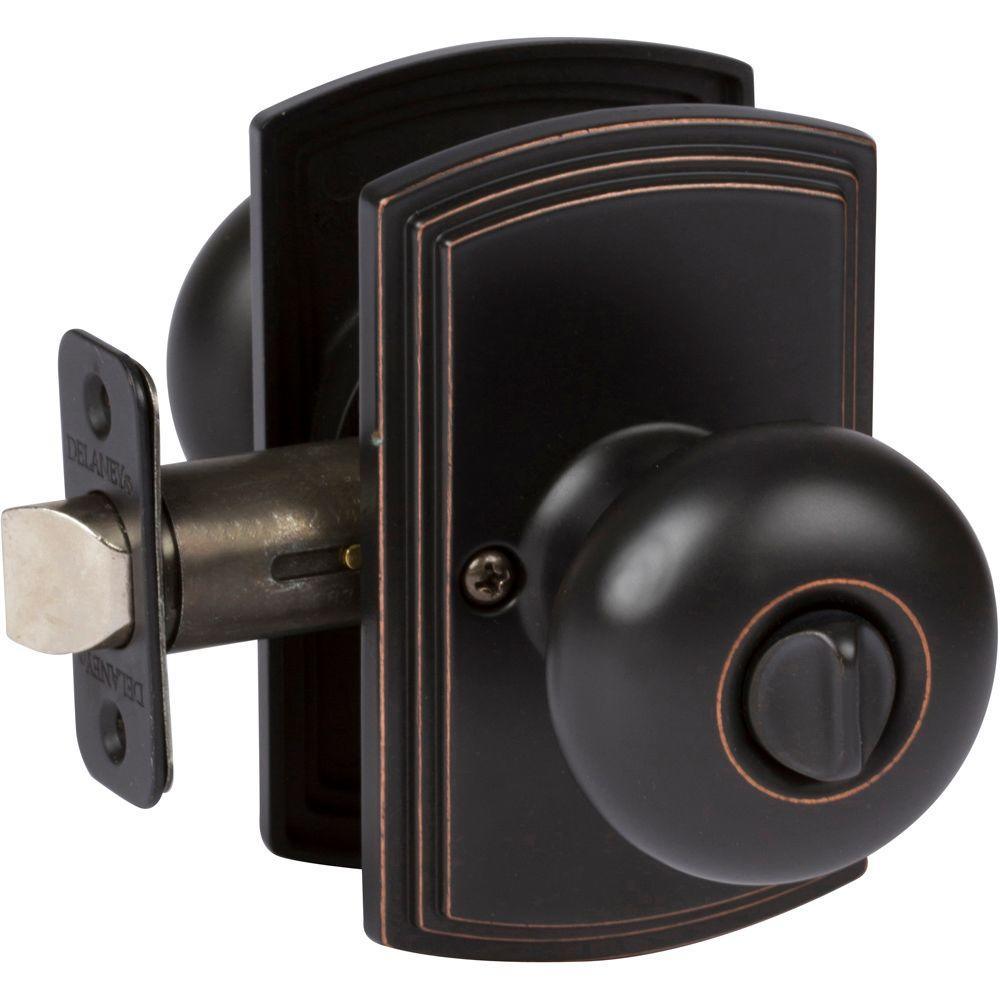 Italian Collection Santo Black Bed/Bath Door Knob - Super Arbor