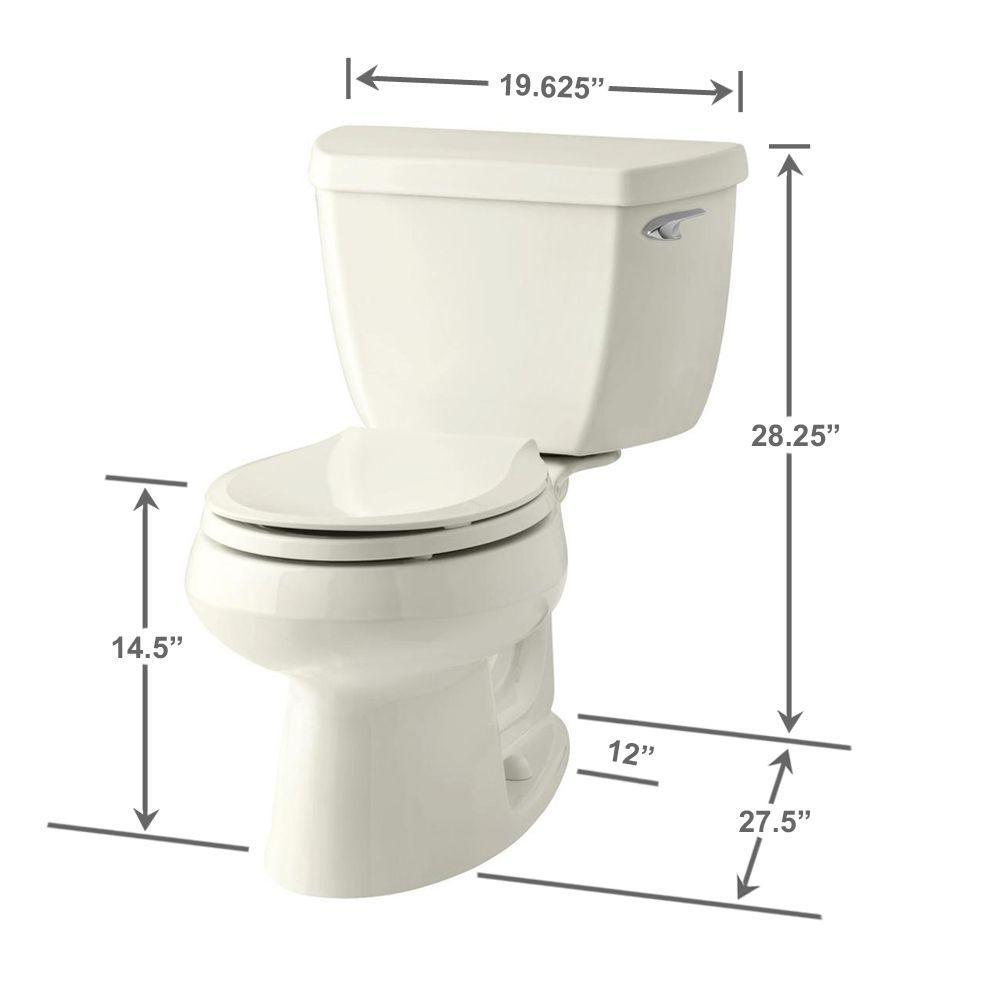 Wellworth Classic 2-Piece 1.28 GPF Single Flush Round Front Toilet with Class Five Flushing Technology in Biscuit - Super Arbor