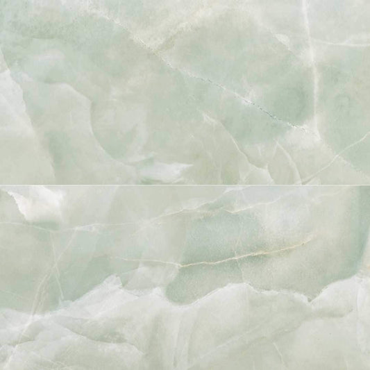 The Tile Life Geo Lush Jade 24-in x 48-in Polished Porcelain Marble look Floor and Wall Tile product image