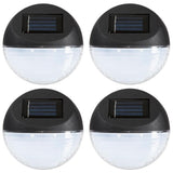 Solar Powered Black Round LED Light (4-Pack) - Super Arbor