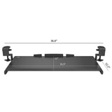 AIRLIFT 360 Clamp-On Extra-Wide Under Desk Sliding Ball-Bearing Keyboard Tray - Super Arbor