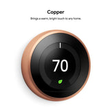 Google Nest Learning Smart Thermostat with WiFi Compatibility (3rd Generation) - White - Super Arbor