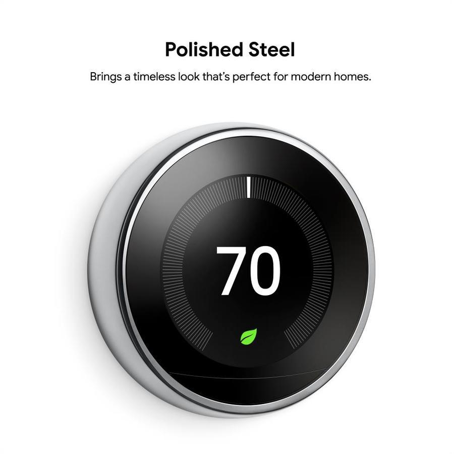 Google Nest Learning Smart Thermostat with WiFi Compatibility (3rd Generation) - White - Super Arbor
