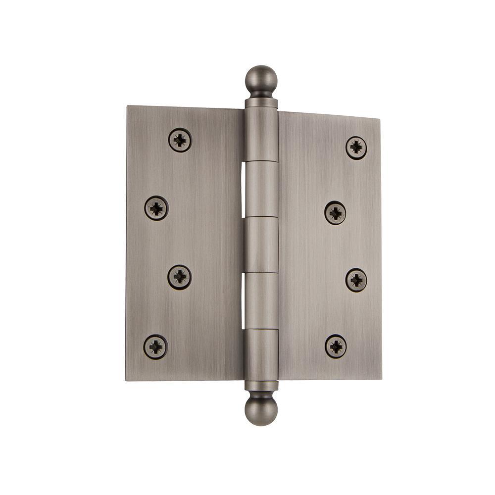 4 in. Ball Tip Residential Hinge with Square Corners in Oil-Rubbed Bronze - Super Arbor