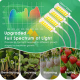 4-Light 96-Watt Full Spectrum LED Grow Light with Adjustable Gooseneck and Desk Clip - Super Arbor