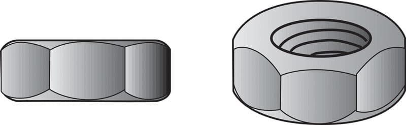 Hillman 1/4 in. Zinc-Plated Steel USS Hex Nut, 100-Pack