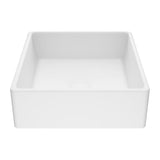 VIGO Dianthus Handmade Matte Stone Square Vessel Bathroom Sink in Matte White