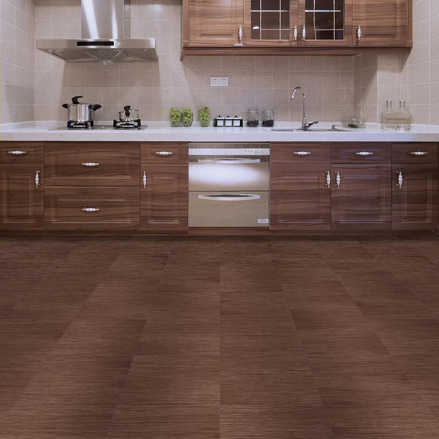 Perfection Floor Tile Classic Wood 6-Piece 20-in x 20-in Cork Luxury Vinyl Tile - Super Arbor