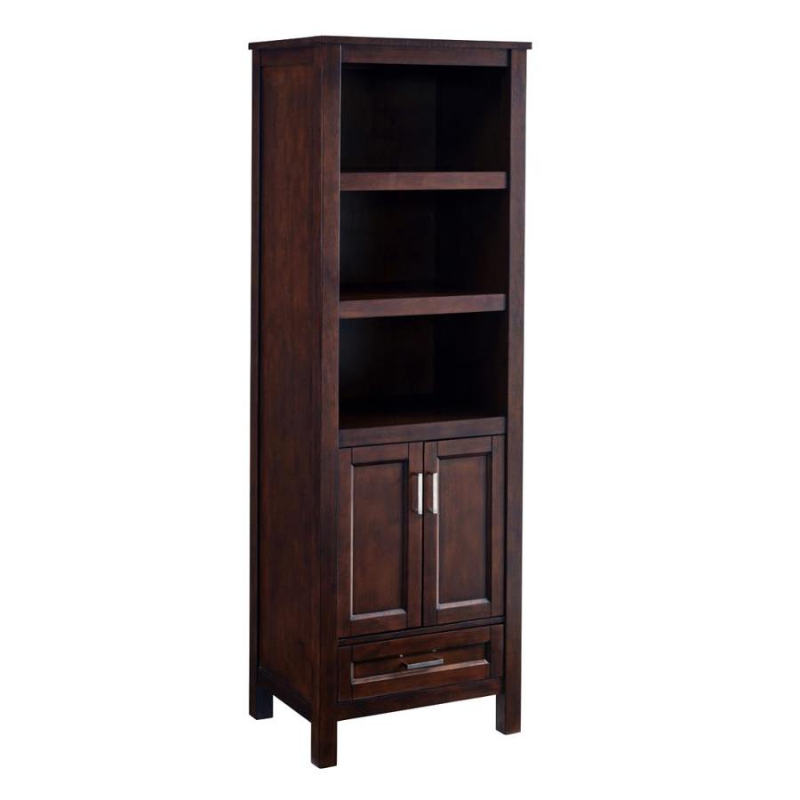 Durham 24-in W x 72-in H x 18-in D White Oak MDF Freestanding Linen Cabinet