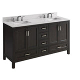 Durham 60-in Light Gray Double Sink Bathroom Vanity with Terrazzo Engineered Stone Top
