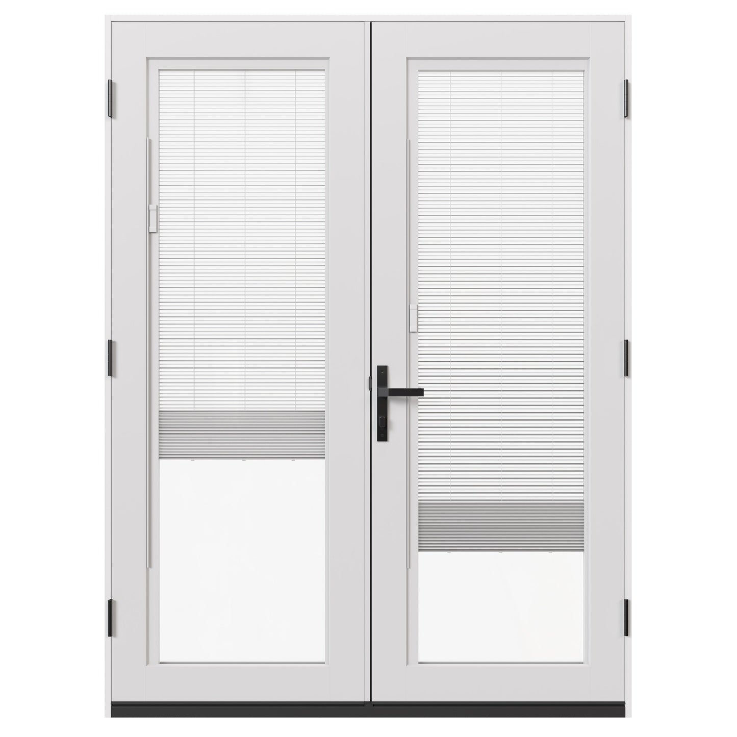 JELD-WEN 60-in x 80-in Fiberglass French, Left-hand inswing – product-only view