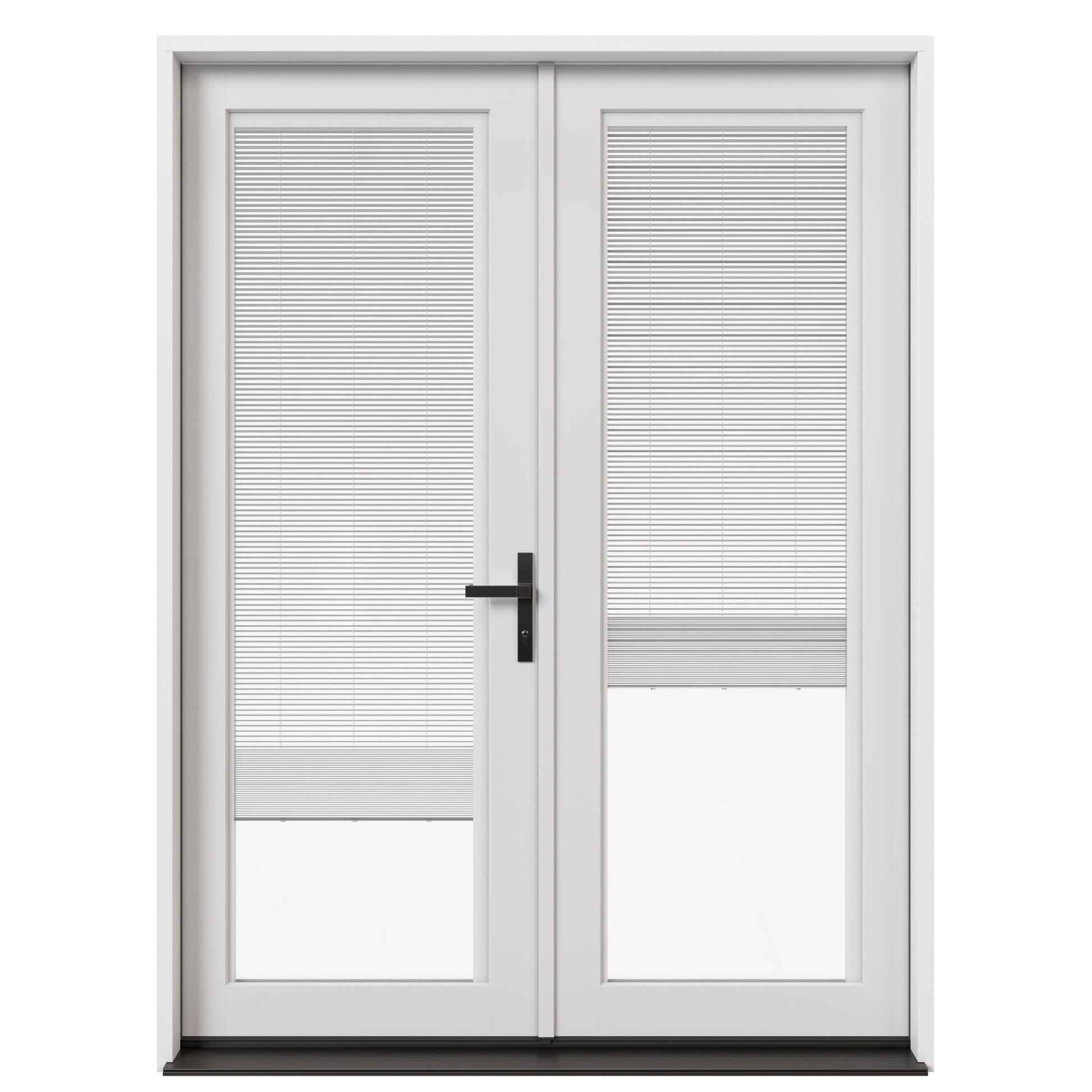JELD-WEN 60-in x 80-in Fiberglass French, Left-hand inswing – primary product view