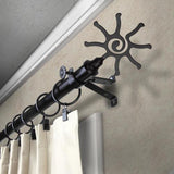 Rod Desyne 13/16-in Sun 48-in to 84-in Satin Nickel Steel Single Curtain Rod - Super Arbor