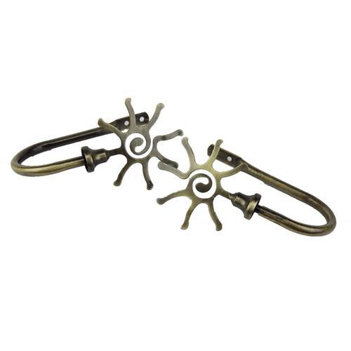 Rod Desyne Sun 2-Pack Black Steel Curtain Holdbacks - Super Arbor