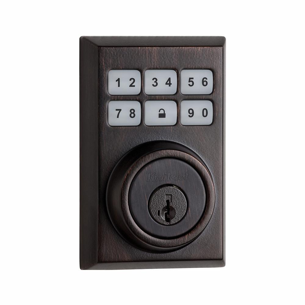 Z-Wave SmartCode 910 Contemporary Satin Nickel Single Cylinder Electronic Deadbolt Featuring SmartKey Security - Super Arbor