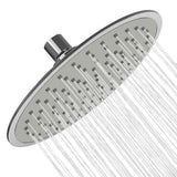 1-Spray Setting 8 in. Single Wall Mount Fixed Adjustable Shower Head in Chrome - Super Arbor