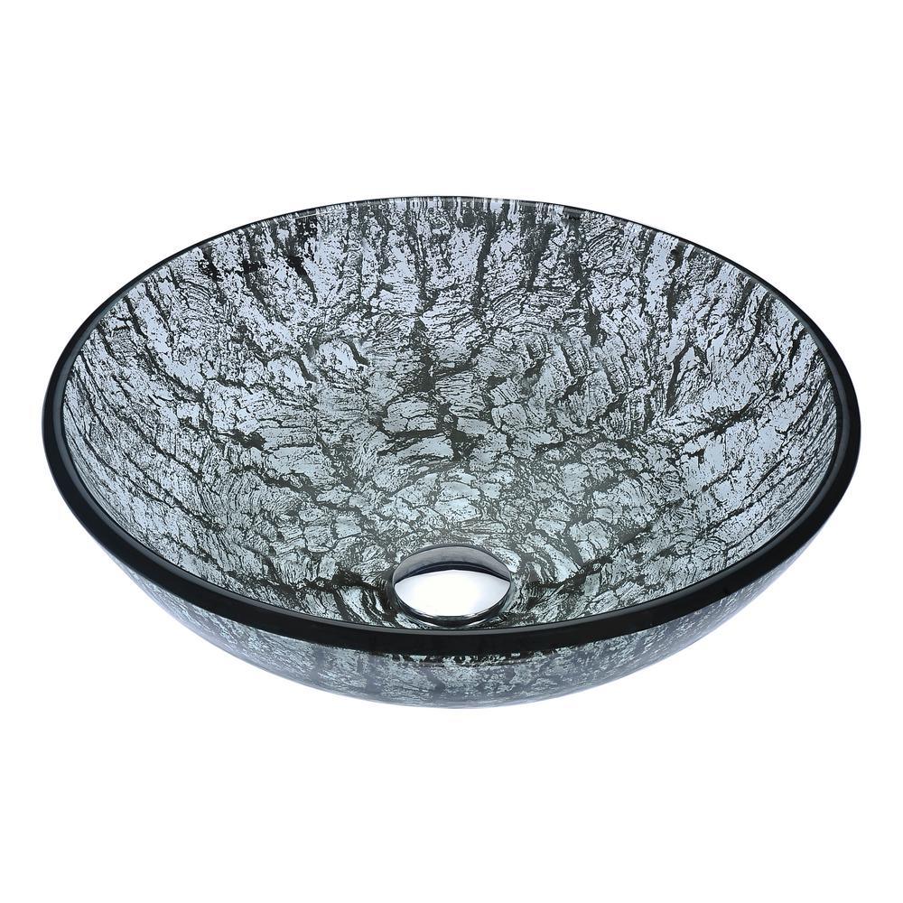 Posh Series Deco-Glass Vessel Sink in Coral Blue - Super Arbor