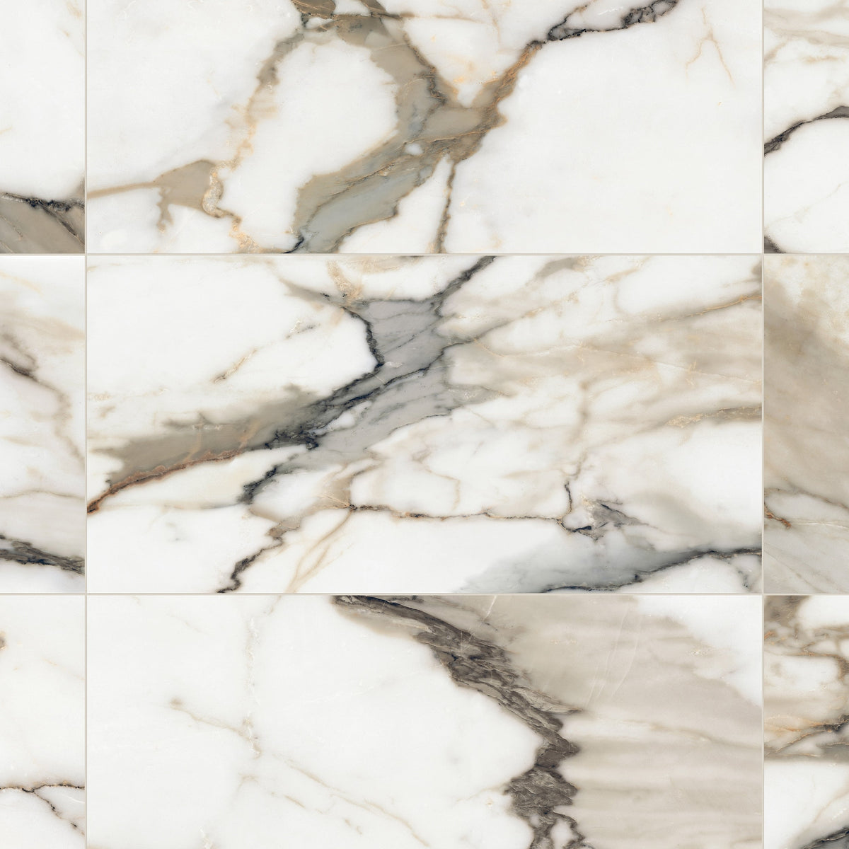 Satori Calacatta Dorado 12-in x 24-in Polished Porcelain Marble look Floor and Wall Tile product image