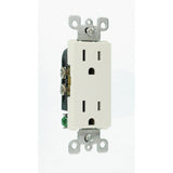 Decora 15 Amp Residential Grade Self Grounding Duplex Outlet, White - Super Arbor