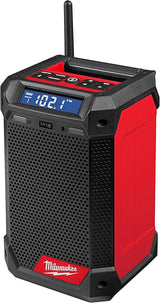 Milwaukee M12 12V Lithium-Ion Cordless Bluetooth/AM/FM Jobsite Radio + CP HIGH OUTPUT 2.5Ah Battery Pack