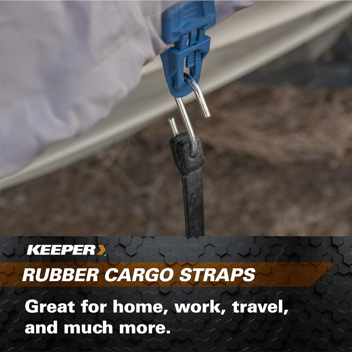 Keeper EPDM Rubber Strap Assorted, 10-Pack (14", 19", 24", 35")