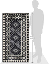 Safavieh Veranda 2-ft-7-in x 5-ft Black/Creme Indoor/Outdoor Abstract Coastal Throw Rug