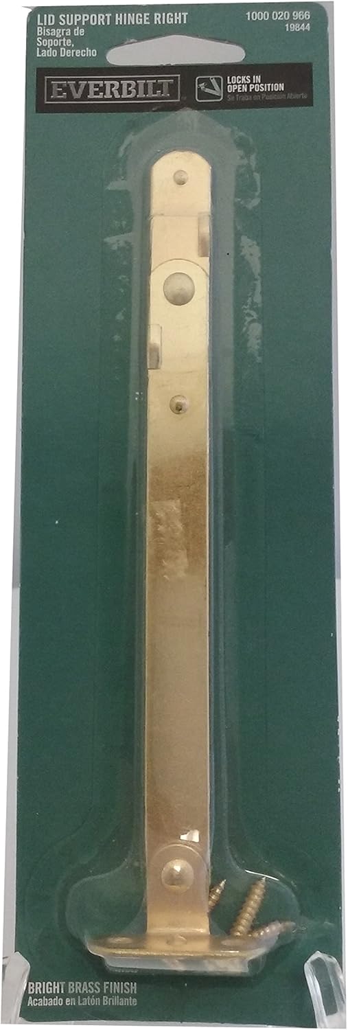 Everbilt Bright Brass Lid Support Right-Hand Hinge, Model 19844