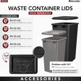 Rev-A-Shelf 35-Quart Double Plastic Soft-Close Pull-Out Trash Can, White