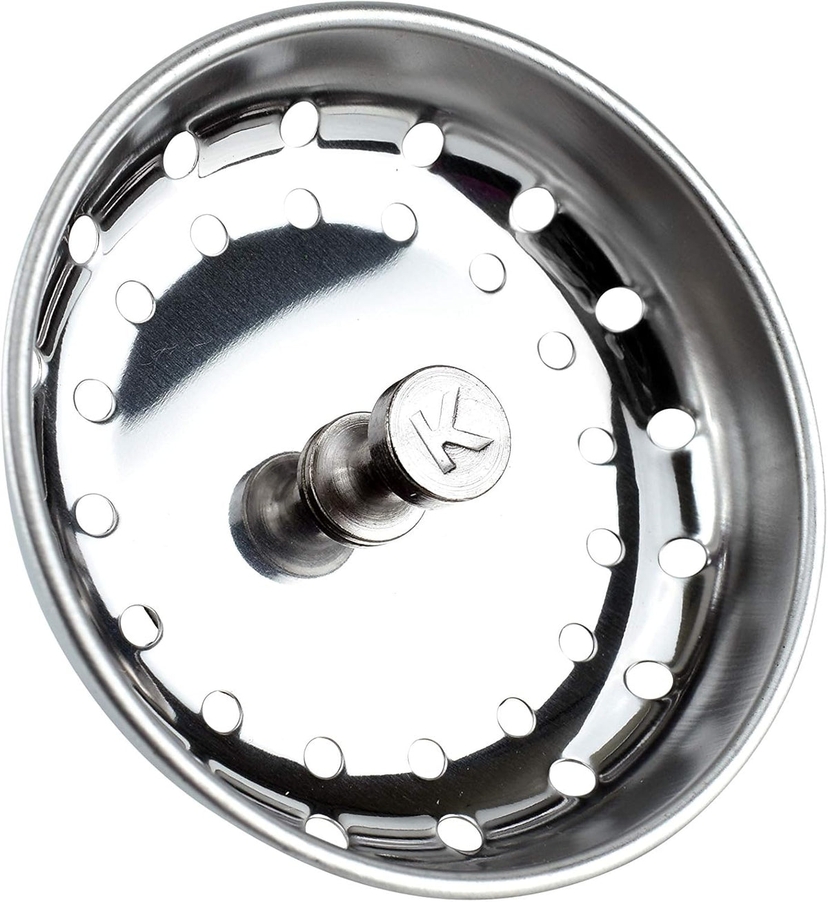 Keeney K5419 3.5-in Stainless Steel Kitchen Sink Basket Strainer, Spring-Style, Includes Lock Mount, Nuts & Washers