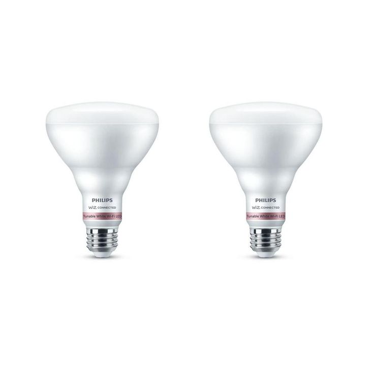 Philips Tunable White BR30 LED 65-Watt Equivalent Dimmable Smart Wi-Fi Wiz Connected Wireless Light Bulb (2-Pack)