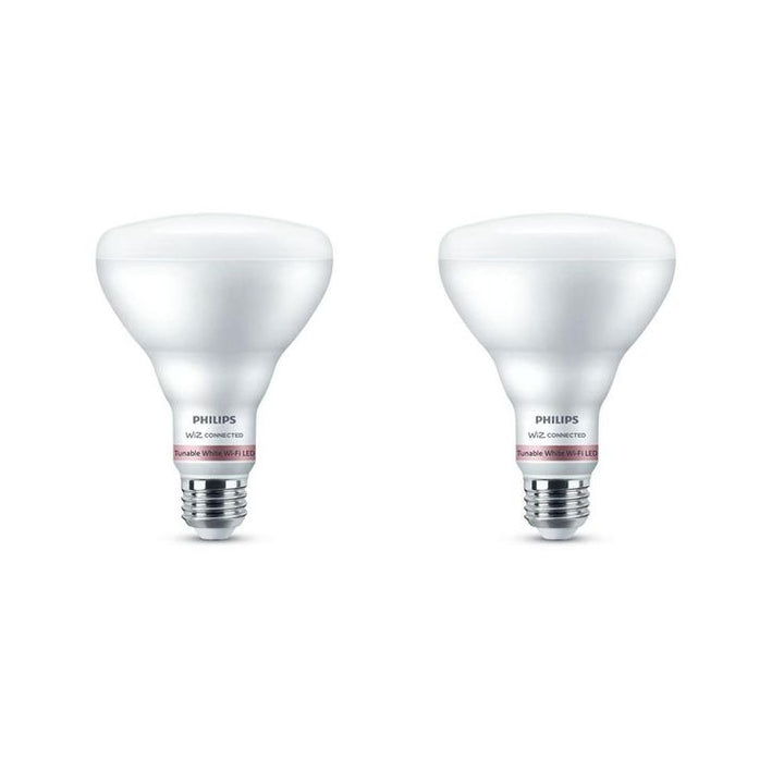 Philips Tunable White BR30 LED 65-Watt Equivalent Dimmable Smart Wi-Fi Wiz Connected Wireless Light Bulb (2-Pack)