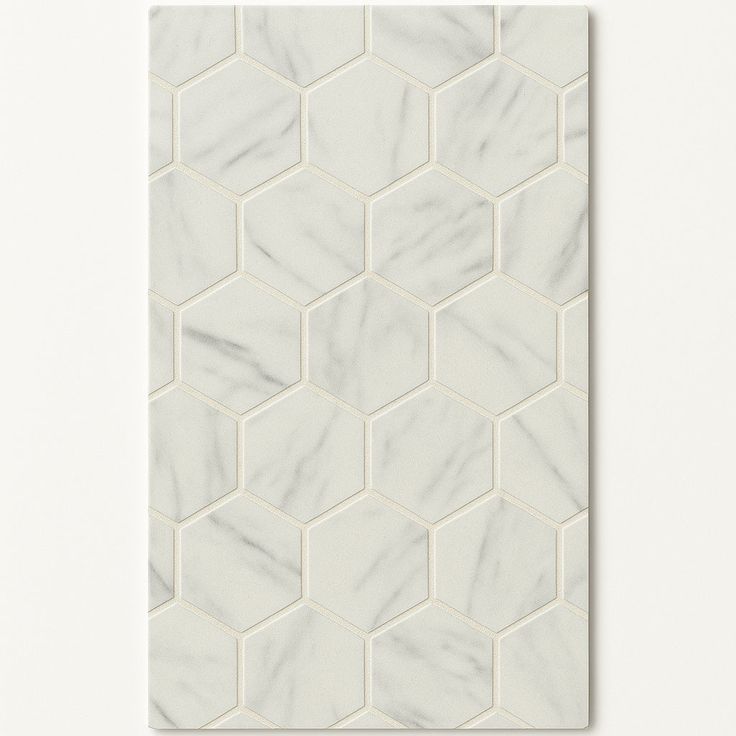 Carrara 10 in. x 12 in. x 6.35mm Ceramic Hexagon Mosaic Floor and Wall Tile (9.72 sq. ft./Case)