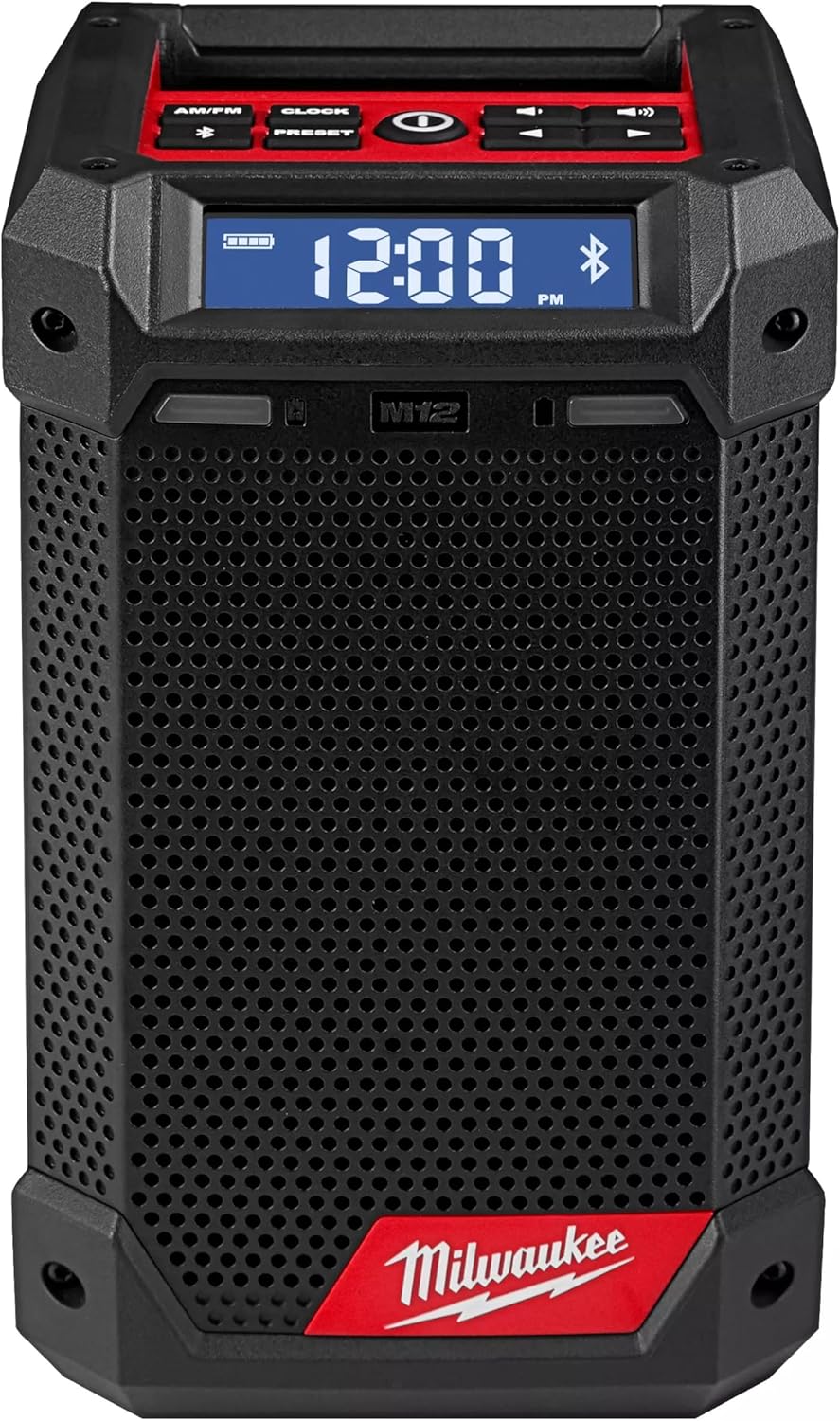 Milwaukee M12 12V Lithium-Ion Cordless Bluetooth/AM/FM Jobsite Radio + CP HIGH OUTPUT 2.5Ah Battery Pack