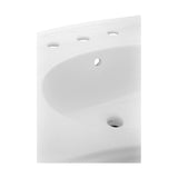 Darbyshire 33-1/2 in. Pedestal Combo Bathroom Sink in White with Overflow