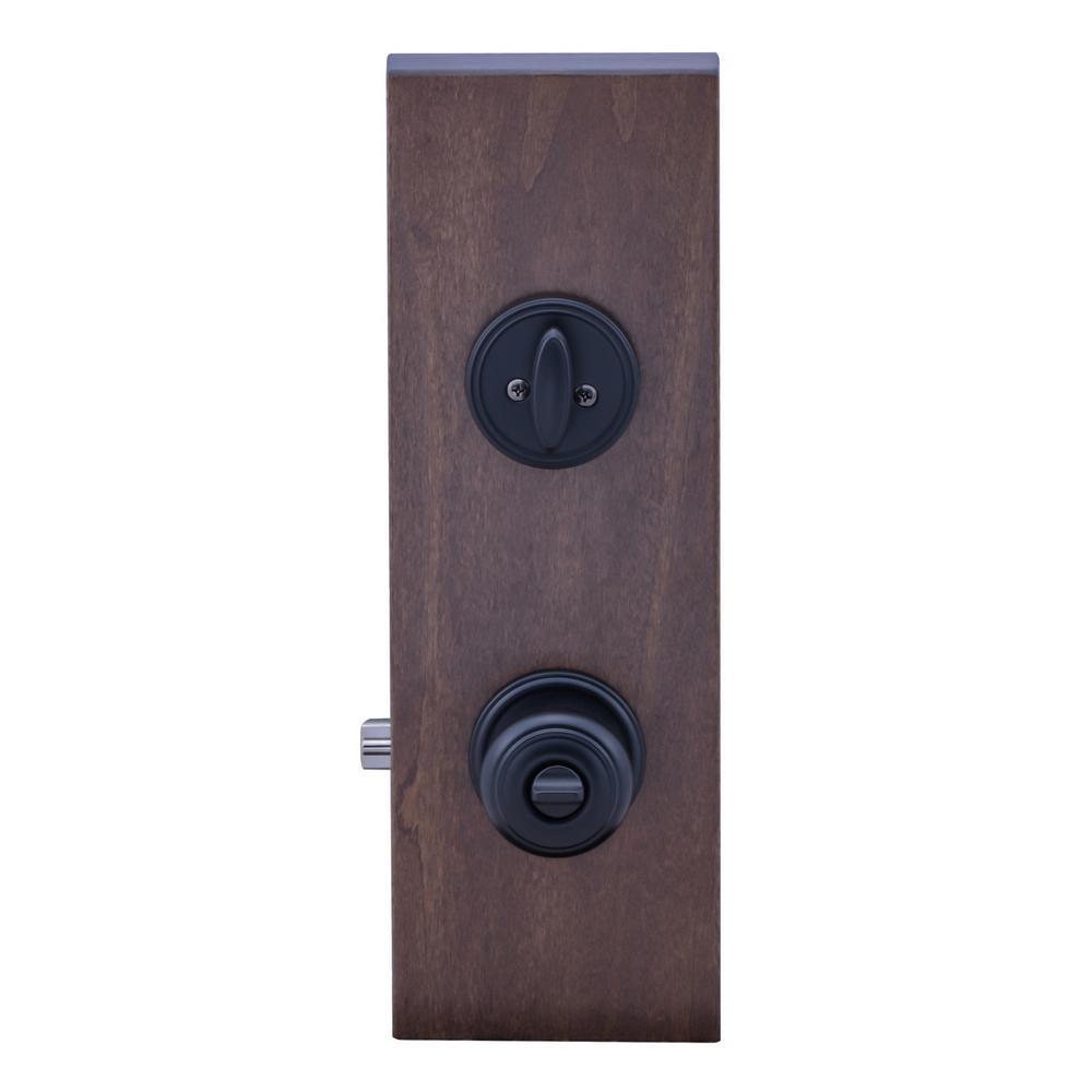 Colonial Black Entry Door Knob with Deadbolt - Super Arbor