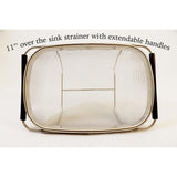 11 in. Over The Sink Mesh Strainer with Extendable Handles