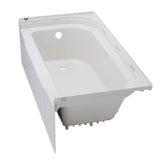 Accord 5 ft. Left Drain Rectangular Alcove Soaking Tub in White - Super Arbor