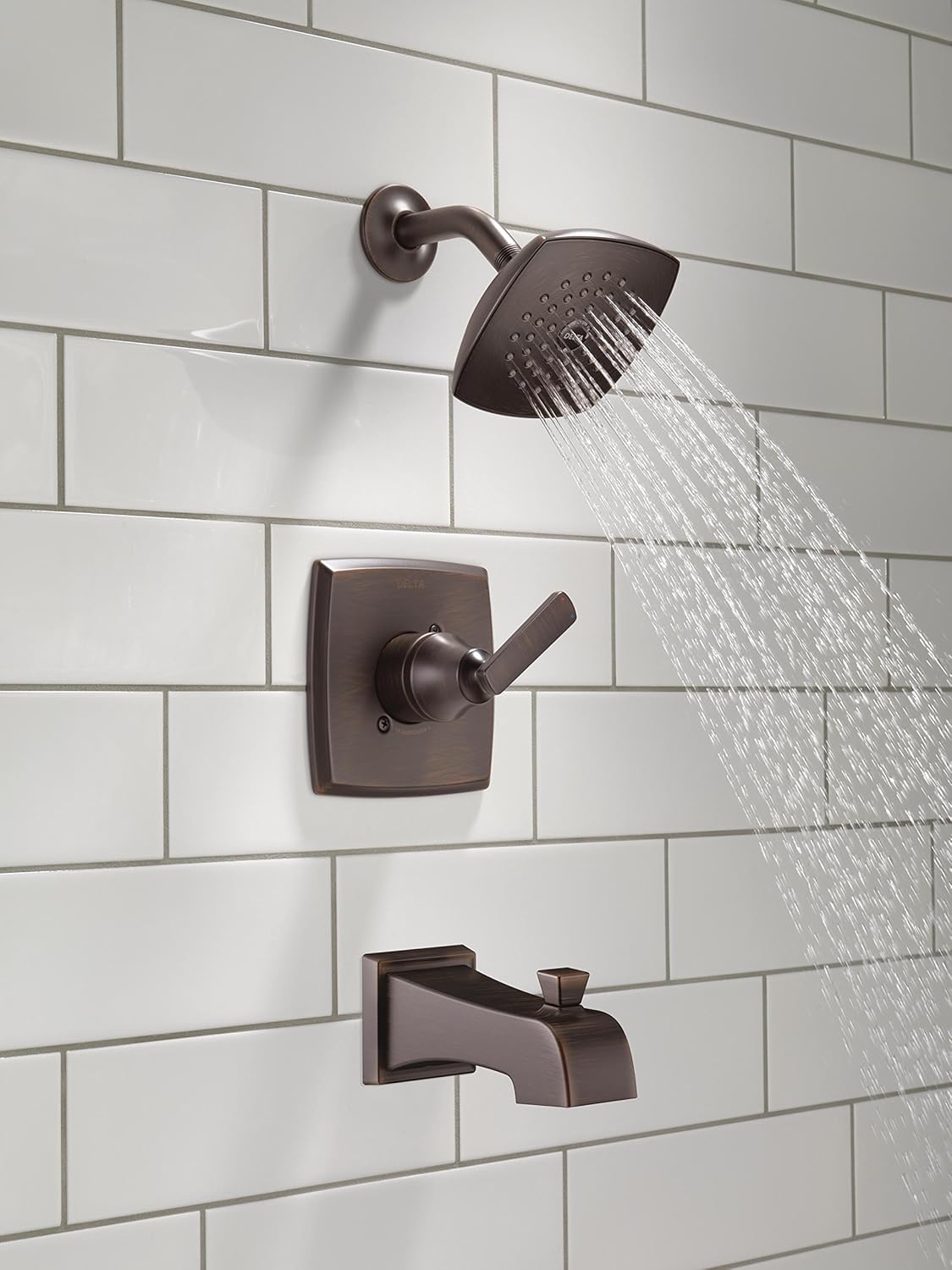 Delta Ashlyn Venetian Bronze 1-Handle Bathtub and Shower Faucet, 14 Series Trim Kit, T14464-RB (Valve Not Included)