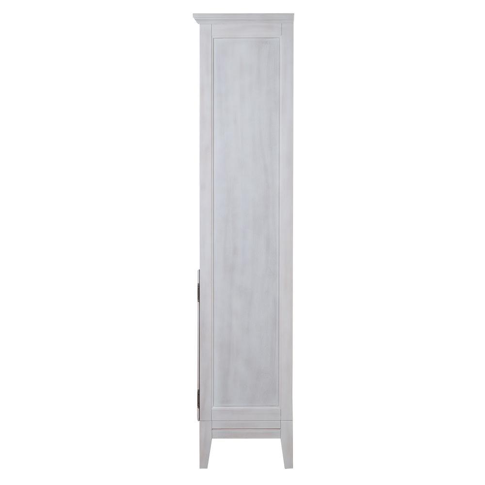 Chennai 25 in. W Linen Cabinet in White Wash - Super Arbor