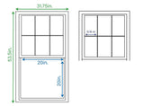 RELIABILT 3201 Series Replacement 31-3/4-in x 53-1/2-in x 3-1/4-in Jamb White Vinyl Low-e Argon Double Hung Window Half Screen Included