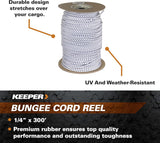 Keeper 4 mm x 300 ft. Rubber Mini Bungee Cord Reel