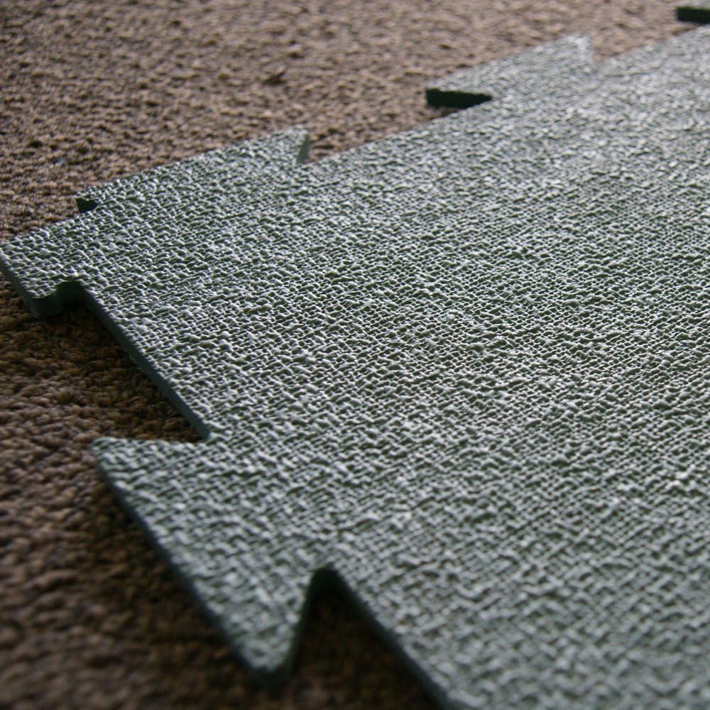 Rubber-Cal Terra-Flex 1/4 in. x 24 in. x 24 in. Blue Interlocking Rubber Mat, 5-Pack (20 sq. ft.)
