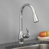 Project Source Stainless Steel 1-Handle Deck Mount Pull-Down Handle Kitchen Faucet (Deck Plate Included) - Super Arbor
