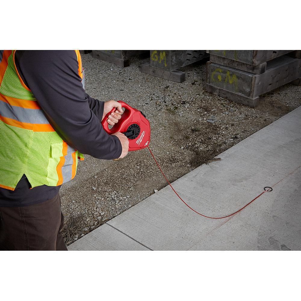 48 in. Concrete Screed Level w/ 150 ft. Extra Bold Large Capacity Chalk Reel - Super Arbor