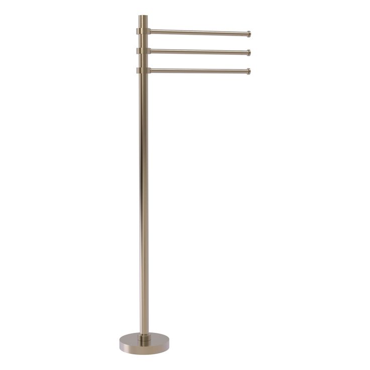 Allied Brass Towel Stand with 3 Pivoting 12-in Arms in Polished Nickel