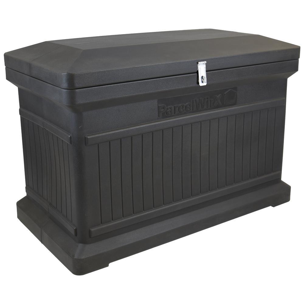 Graphite Premium Horizontal Architectrual ParcelWirx Delivery Drop Box Hinged Lid with Swinging Latch for Locking - Super Arbor